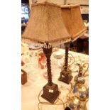 Pair of Victorian style table lamps CONDITION REPORT: All electrical items in this