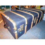 Antique bentwood travel trunk