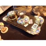 Vintage floral dressing table set