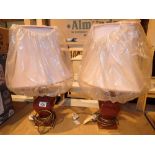 Two matching table lamps CONDITION REPORT: All electrical items in this lot have