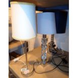 Three table lamps CONDITION REPORT: All electrical items in this lot have been PAT