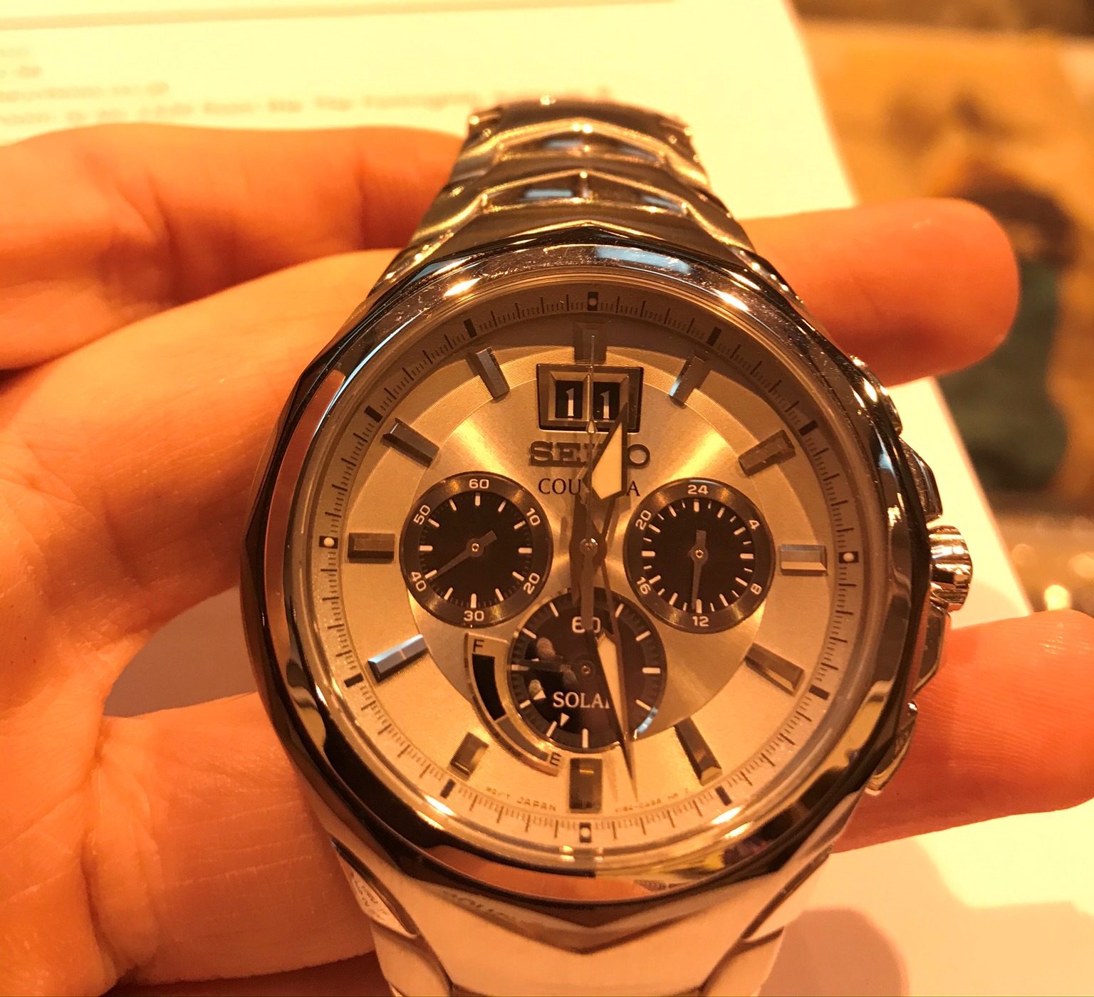 Gents Seiko Contoura chronograph wristwatch - Image 2 of 4