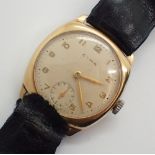 Cyma 9ct gold gents wristwatch CONDITION REPORT: This watch is working at current