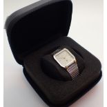 Boxed Rado unisex stainless steel wristwatch