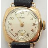 Avia 9ct gold ladies wristwatch CONDITION REPORT: This item is working at lotting.