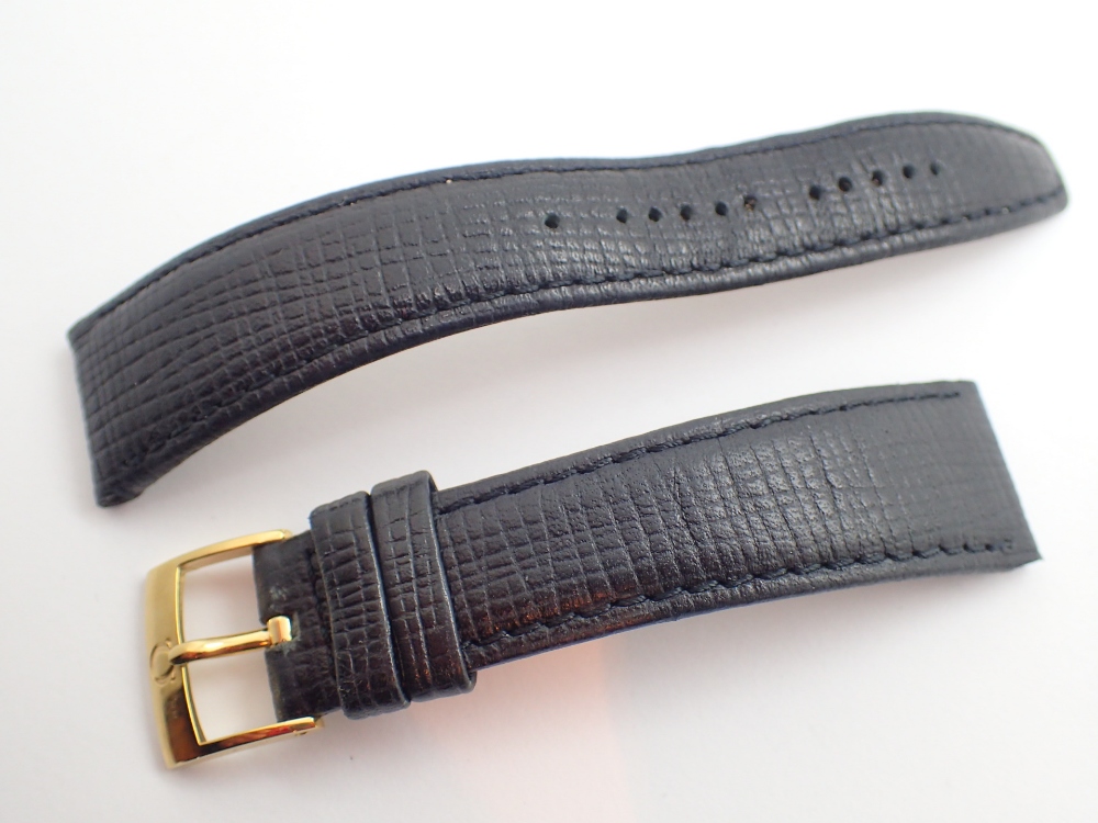 Omega leather wristwatch strap CONDITION REPORT: Strap is in worn condition.
