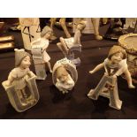 Complete rare set of Lladro Vowels all b