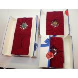 Three Swarovski Daisy flower heads boxed