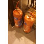 Two powder fire extinguisher
