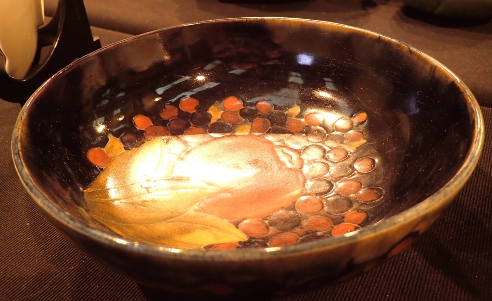 Large Moorcroft footed bowl in the Blue