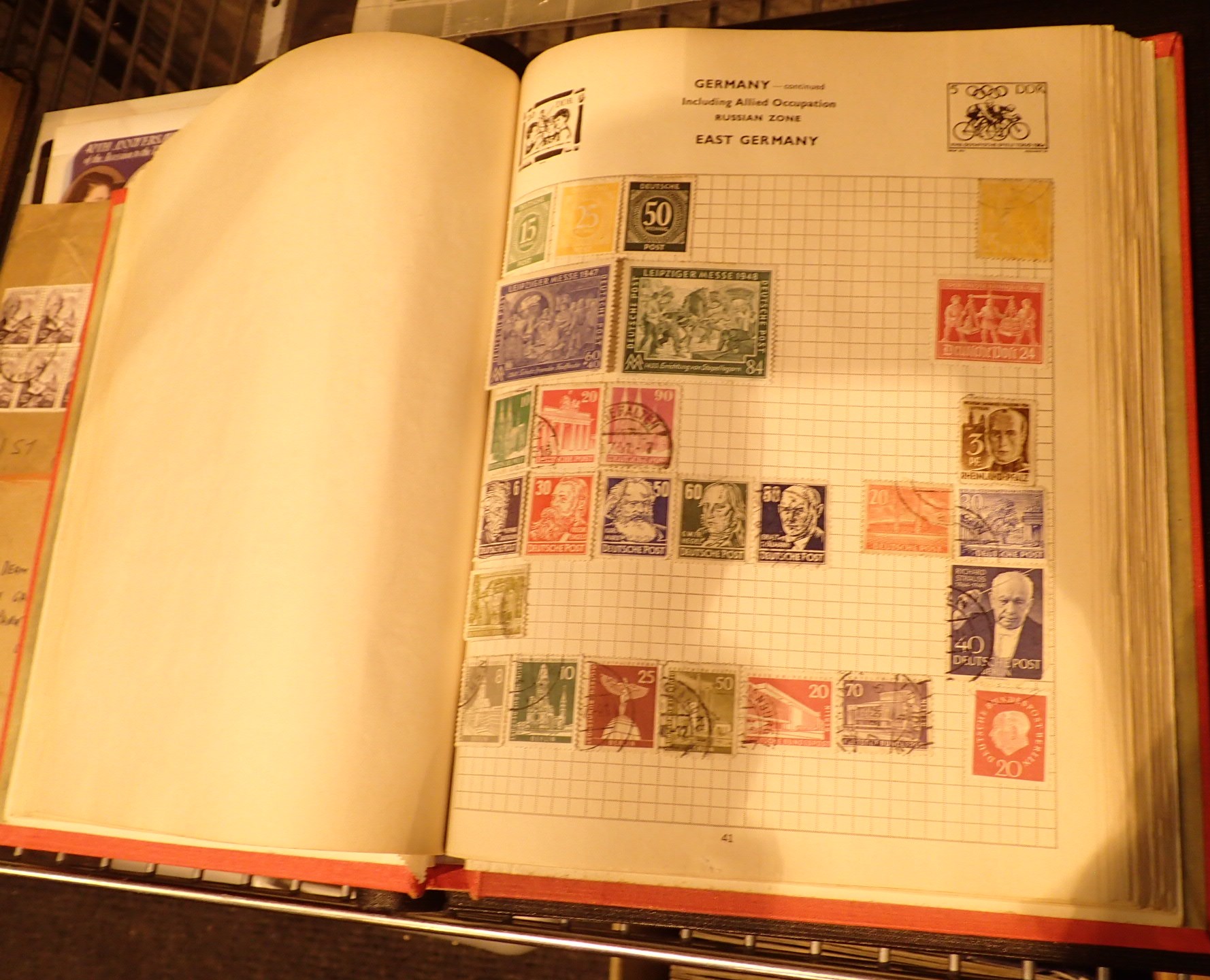 Album of mixed worldwide postage stamps