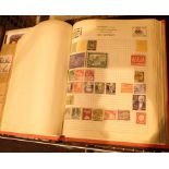 Album of mixed worldwide postage stamps