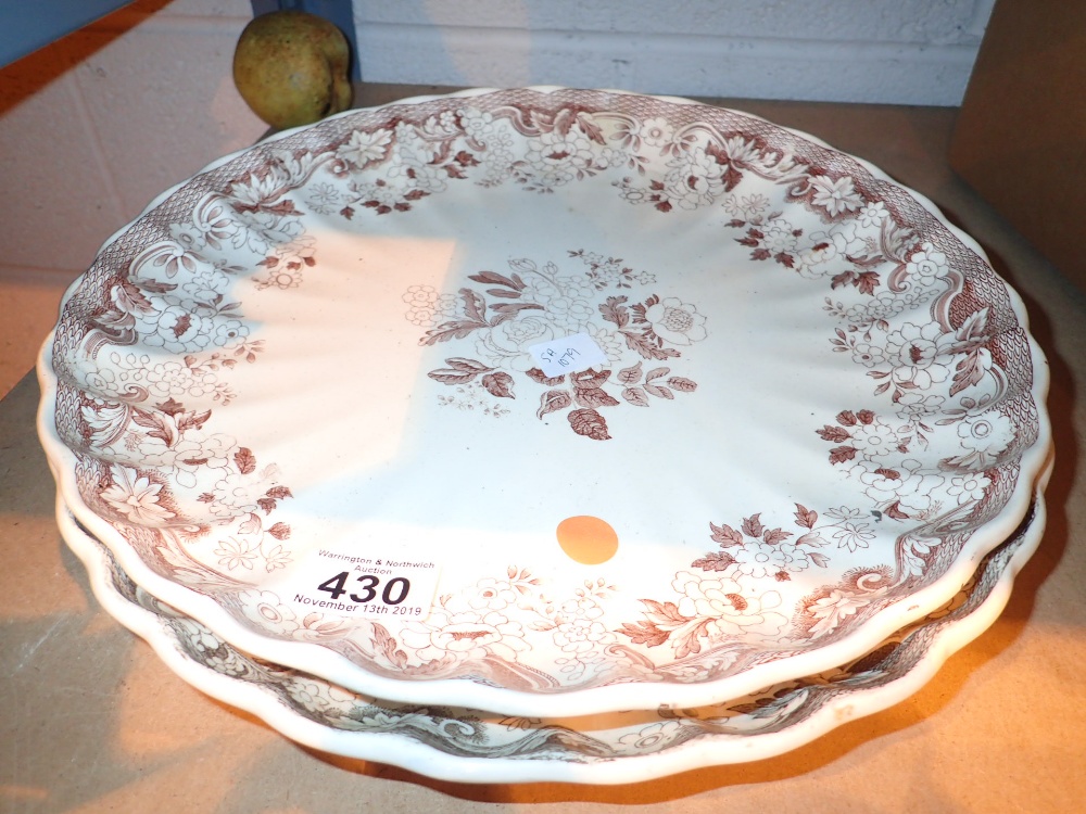 Two large platters by Copeland