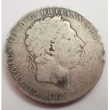 George III 1822 crown ( very rubbed )