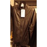 Gents Jeff Banks black leather jacket si