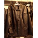 Gents black leather jacket size L