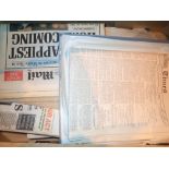 Box vintage newspapers Dianas death Twin