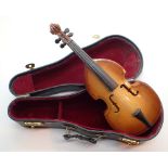 Miniature violin and case