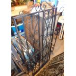 Tall scrolled wrought iron gate H: 157 c
