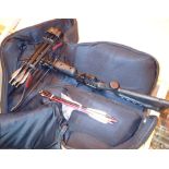 Armex Jaguar crossbow 175lb pull with fitted case nine bolts and five broadhead boltheads