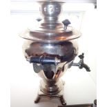 Large silver plated electric samovar H: 32 cm