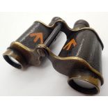 Military issue Ross of London stereo prism binoculars marked Power 6
