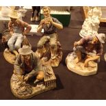 Four Royal Doulton matte finish figurines CONDITION REPORT: Bon Appetite HN 2444 -