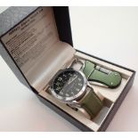 Swiss style Alpine Army new and boxed wristwatch and tool by Tavistock and Jones