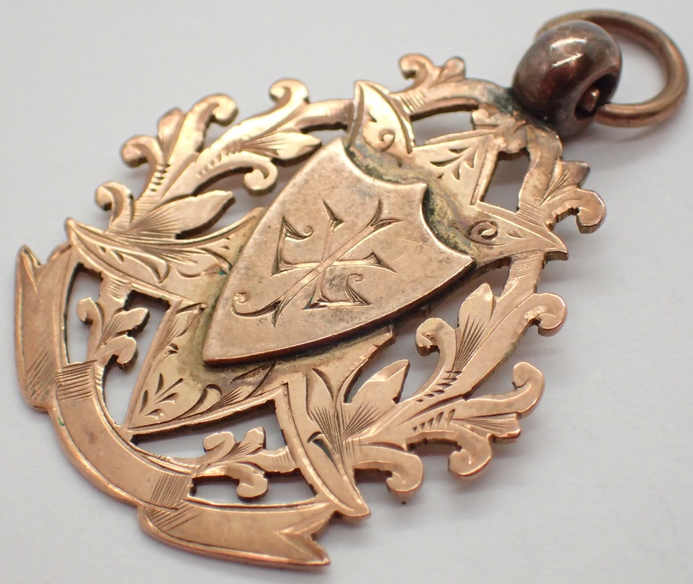 9ct gold watch fob 6.