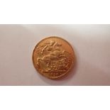 1913 full Sovereign George and Dragon verso