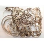 Collection of 925 silver bracelets 125g