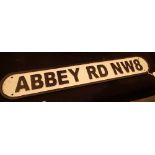 Cast iron Abbey road sign L: 50 cm