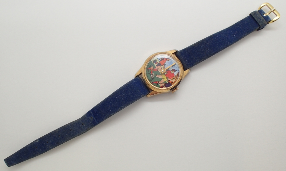 Vintage boys football wristwatch ( please see condition report ) CONDITION REPORT: