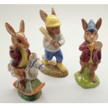 Three Royal Doulton Bunnykins figurines