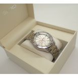 Gents stainless steel 100m Seiko chronograph wristwatch boxed with recent service