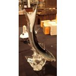 Large unmarked Murano glass shark H: 30 cm