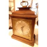 20thC Elliott of London mantel clock inscribed Garrard and Co Regent Street to the silver dial