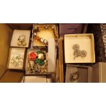 Box of costume jewellery