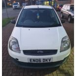 Ford Fiesta hatchback in white registration EN06 DKV with one key V5C present and MOT until August