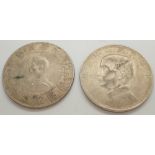 Chinese Republic Sun Yat-Sen pattern dollar and Chinese Republic 1 Yuan Sun Yat-Sen 1927 - 28