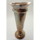 Hallmarked silver vase assay Birmingham 1811 H: 17 cm