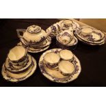 Royal Doulton Norfolk pattern ceramics including octagonal scalloped serving dishes approximately