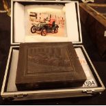 Heavy bronze printing block of a 1903 De Dion Bouton motor car 19 x 16 cm