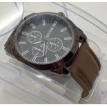 Gents multi dial fashion wristwatch on rubber strap CONDITION REPORT: This watch is