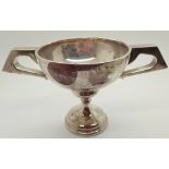 Chester hallmarked silver Art Deco trophy with 1938 inscription 151g