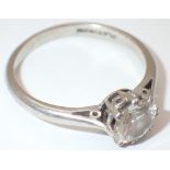 Platinum solitaire and diamond set ring approximately 0.75ct 2.