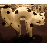 Lorna Bailey polka white and black cat H: 12 cm