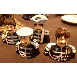 Lorna Bailey set of four limited edition Beatle busts 1/1 H: 9 cm