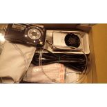 Canon digital IXU8515 with charger and battery in box with Panasonic lumix DMC-FS14 battery and