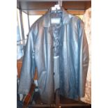 Gents Ben Sherman black leather coat size XL